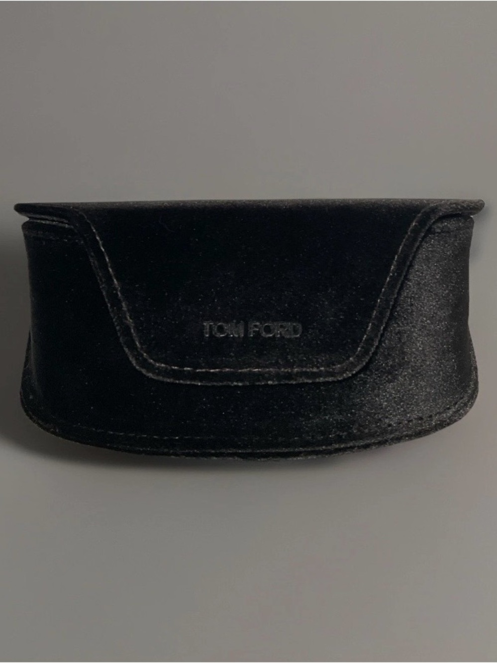 Tom Ford Brown Suede Hard XL Eyeglass Case for Glasses  with cleaning cloth